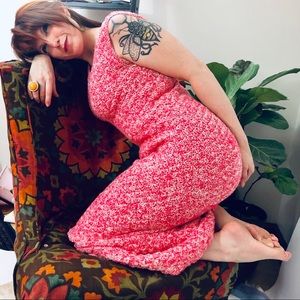 The “Shrimp Cocktail” Knit Pink Vintage  Dress